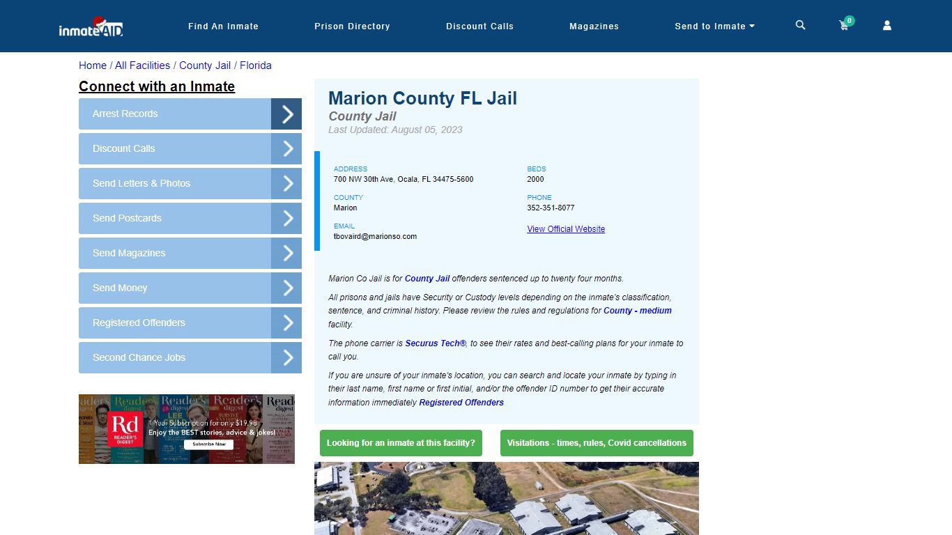 Marion County FL Jail - Inmate Locator - Ocala, FL